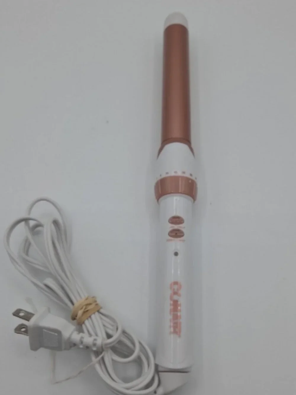 Conair Double Ceramic 1‑Inch Curling Wand White/Rose Gold Flawless Waves Works